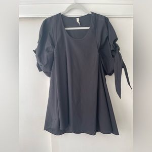 Black, tie sleeve shirt